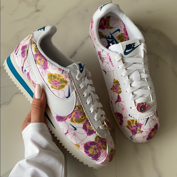 floral cortez shoes